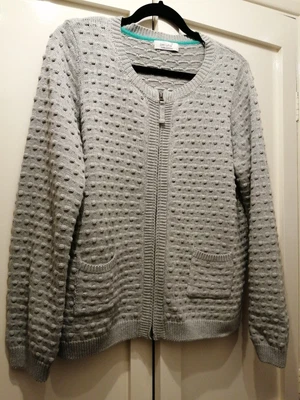 £5 • Buy M&S Per Una Pure Cotton Zipped Cardigan Size 18