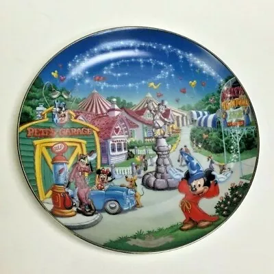 Disney World 25th Anniversary  Mickey's Toon Town Fair  Plate 5013A With COA • $15