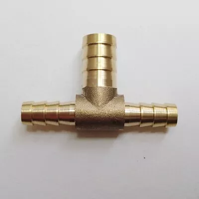 1/2  X 5/16  HOSE BARB TEE Brass Pipe 3 WAY T Fitting Gas Fuel Water Air M893 • $8.50