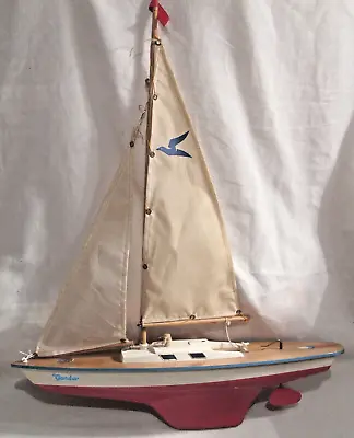 GERMAN SEIFERT-BOOT CONDOR YACHT SAILBOAT WOODEN POND BOAT 1960s • $49.99