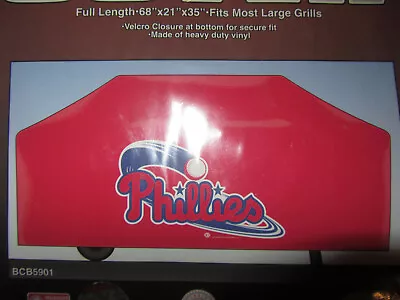 Philadelphia Phillies BBQ Grill Cover Large Heavy Vinyl 68  X 21  X 35  NEW • $20