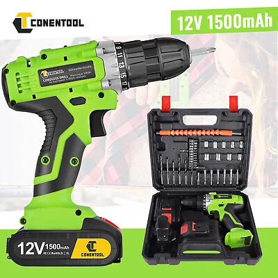 2024 NEW 12V Cordless Combi Drill Driver Electric Screwdriver + 2*Battery • £22.09