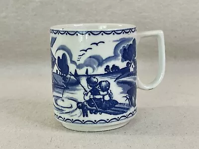 Blue Delft Farmhouse Blue White Windmill Children Coffee Tea Cocoa Handled Mug • $9