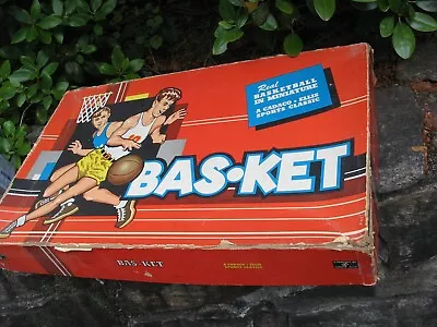 Vintage 1954 Cadaco Ellis BAS-KET Basketball Sports Classic Board GAME 165 • $45