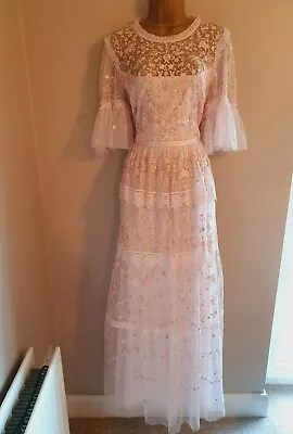 Needle And Thread Embroidered Maxi Dress UK Size 18 US Size 14 • £130