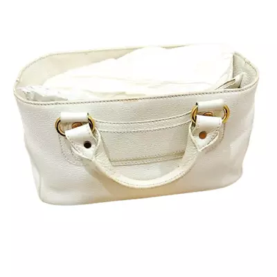 Celine Boogie Handbag Bag White Leather Women Vintage Original • $127.99