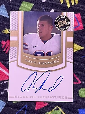 2010 Press Pass Sideline Signatures Aaron Hernandez Gators Rookie On Card Auto • $114