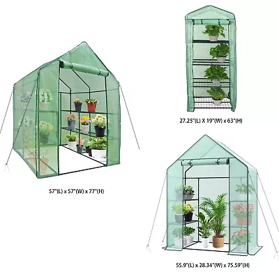 Portable Mini Greenhouse Plants Flower Warm House With Door Garden Outdoor • $37.58