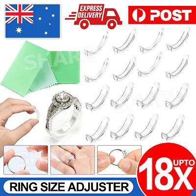 9/18Pcs Invisible Clear Ring Size Adjuster Resizer Loose Rings Guard Reducer • $4.95