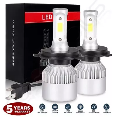 2X Bulbs H4 HB2 9003 LED Headlight Kit Combo 2600W 390000LM High Low Beam 6000K • $8.83