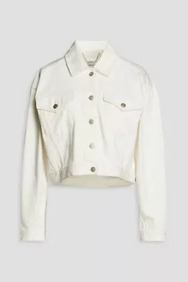 $59 • Buy Zimmerman Cream White Denim Jacket Crop - Size 1