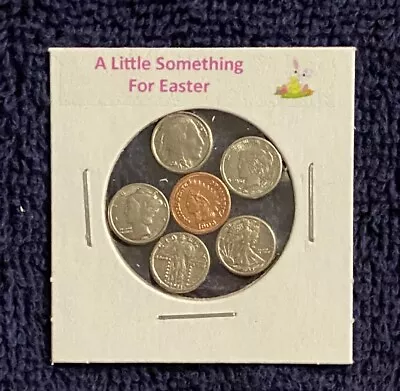  A Little Something For Easter  - Mini Obsolete U.s. Coins Set In Holder   • $7.98