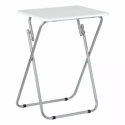 Folding Snack Table Wooden TV Side Laptop Coffee Tea Picnic New White • £14.95