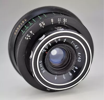 HAND MADE M39 USSR BLACK LOMO T-43 TRIPLET-43 F4/40 LENS From SMENA-7 CAMERA (2) • $39.99