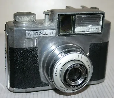 Vintage Bencini Milano Koroll II - Compact Aluminium Body Film Camera & Case • £12.99