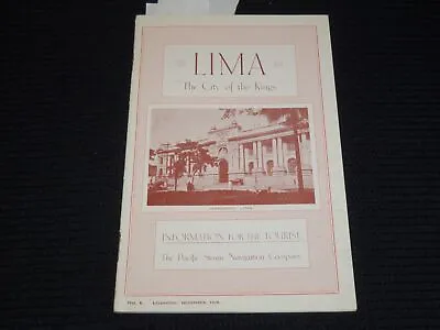 1928 Pacific Steam Navigation Company Booklet - Lima Peru - K 85 • £36.49