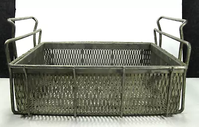 Industrial Factory Metal Heavy Duty Diamond Wire Basket Vintage • $64.95