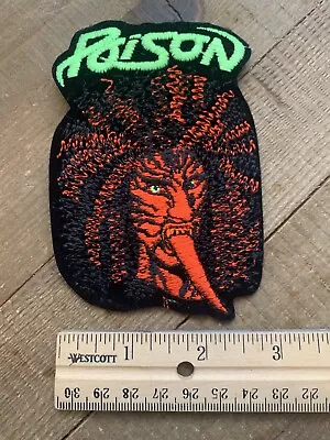 Super Rare *NEW OLD STOCK* Vintage 80s Patch POISON 4.5  Heavy Metal *FREE SHIP* • $25