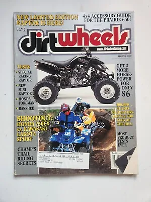 Vintage Dirt Wheels Magazine ATV March 2002  • $35