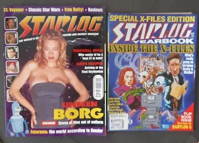 Special X-files Edition Star Log Yearbook 1997 And Starlog Magazine 2000 • £3