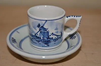 $15.99 • Buy DELFT Blue Holland VINTAGE Small Cup Saucer Mug Blauw 1464 Mini