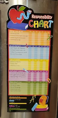 Dry Erase Responsibility Chart For Fridge Chores School Taking Care Of Self  • $7.99