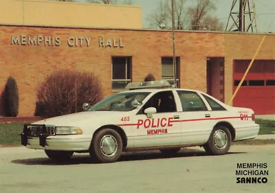 Police Department Patrol Car Sannco Card 1995 Memphis Mi Michigan • $2.99