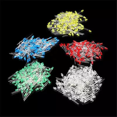 100/500/1000PCS 3mm White Green Red Blue Yellow LED Light Bulb Emitting Diode • $0.99