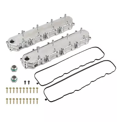 Silver Aluminum Valve Covers & Coil Mounts For GEN V GM LT LT1 LT4 L83 L86 6.2L • $132.87