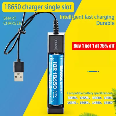 Battery Charge Universal 3.7V Rechargeable Li-ion Battery Smart Charger • £2.98