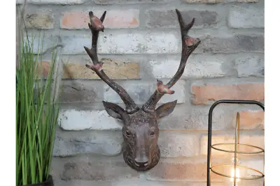 £37.98 • Buy Wall Mounted Stag Head With Birds Wall Decoration Deer Antler Sculpture
