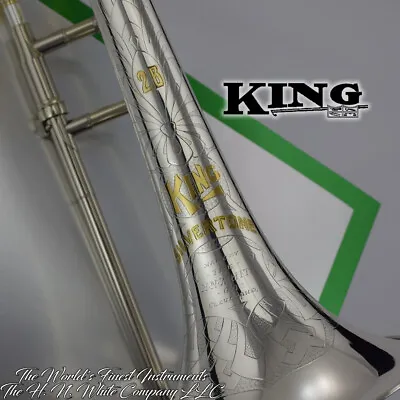 Vintage King H. N. White 2B Silver Tone Trombone • $3599