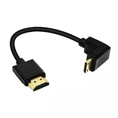 15CM Mini HDMI To HDMI Short Cable 90 Degree Downward Angle High Speed Mini ... • $22.10