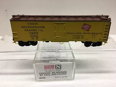 N Scale Micro Trains MTL 59100 Milwaukee Road URTX 81104 Steel Ice Reefer • $30