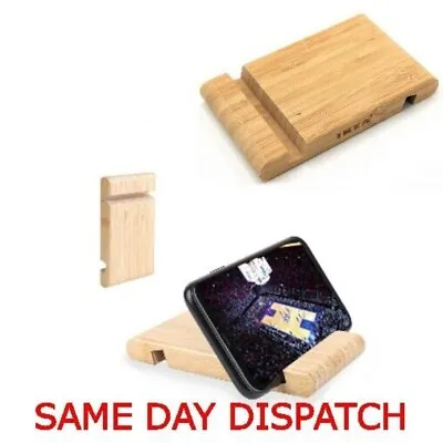 IKEA BERGENES  Universal Bamboo Wooden Mobile Phone/Tablet Desk Stand Holder • £4.50