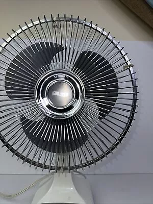 VTG Galaxy 12 Inch 2 Speed Oscillating Desk Fan With Silver Blades Works • $39.99