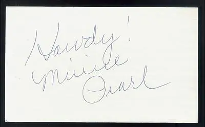 Minnie Pearl (deceased 1996) Handwritten Autograph W/inscription  Howdy  • $99.99