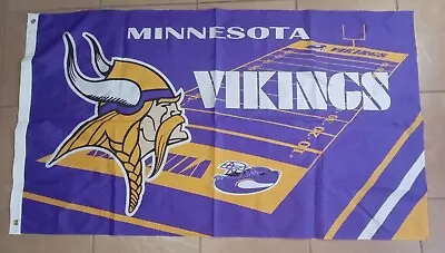 New Minnesota Vikings NFL One Sided Flag 35  X 61  Purple/Yellow Vikings Flag • $14.99