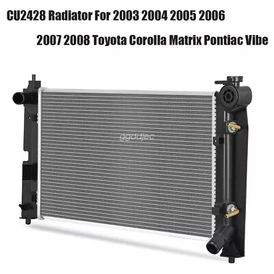 For 2003-2008 Toyota Corolla Matrix Pontiac Vibe CU2428 Aluminum Radiator • $50.99