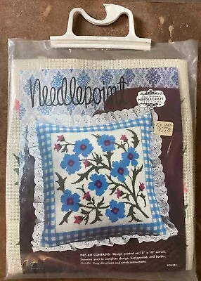 Vtg Elsa Williams Needlecraft Creations Needlepoint Floral Pillow Top Kit KPN583 • $35
