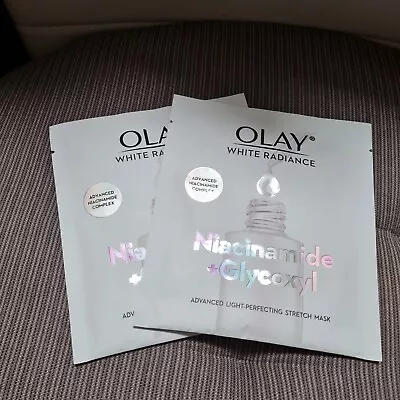 OLAY White Radiance Light-Perfecting Stretch Mask Advanced Niacinamide 2pc • $17.95