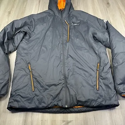 Eddie Bauer Jacket Mens XLTBlue Full Zip First Ascent Thin Down Evertherm Hooded • $47.99