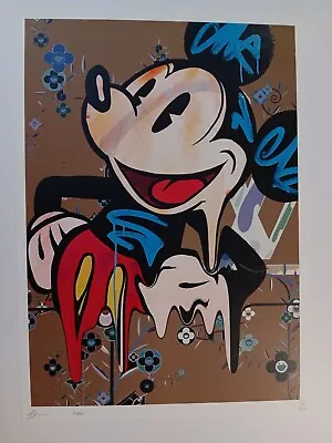 MICKEY MOUSE POSTER PRINT POP ART DEATH NYC Ltd EDITION SIGNED GRAFFITI • $45