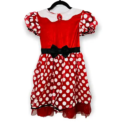 Disney Minnie Mouse Dress Med 8/10 Red SUPER CLEAN Tutu Cosplay Halloween • $18.98