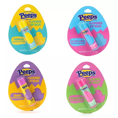 Peeps Lip Balm Vanilla Cotton Candy Grape Strawberry Marshmallow Crème • $9.99