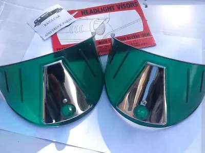 New Pair Of Green Vintage Style Head Light Visors ! • $15.99