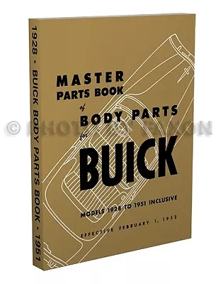 Buick Body Parts Book 42 1946 1947 1948 1949 1950 1951 Illustrated Catalog • $49