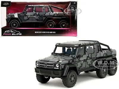 Mercedes-benz G 63 Amg 6x6 Pickup Gray Camouflage 1/24 Diecast Car By Jada 35067 • $21.49