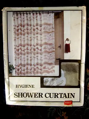 Vintage Vinyl Shower Curtain~HYGIENE~ST. Thomas~Seashells & Swirls~NIP~OLDIE! • $25.99