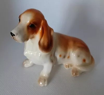 Vintage Norcrest Ceramic Basset Hound Dog Figurine • $13.99